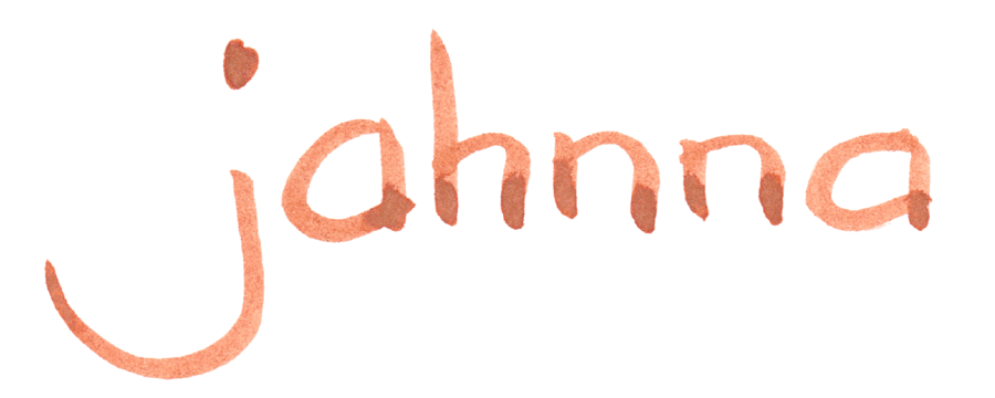 jahnna Schriftzug, Tusche
